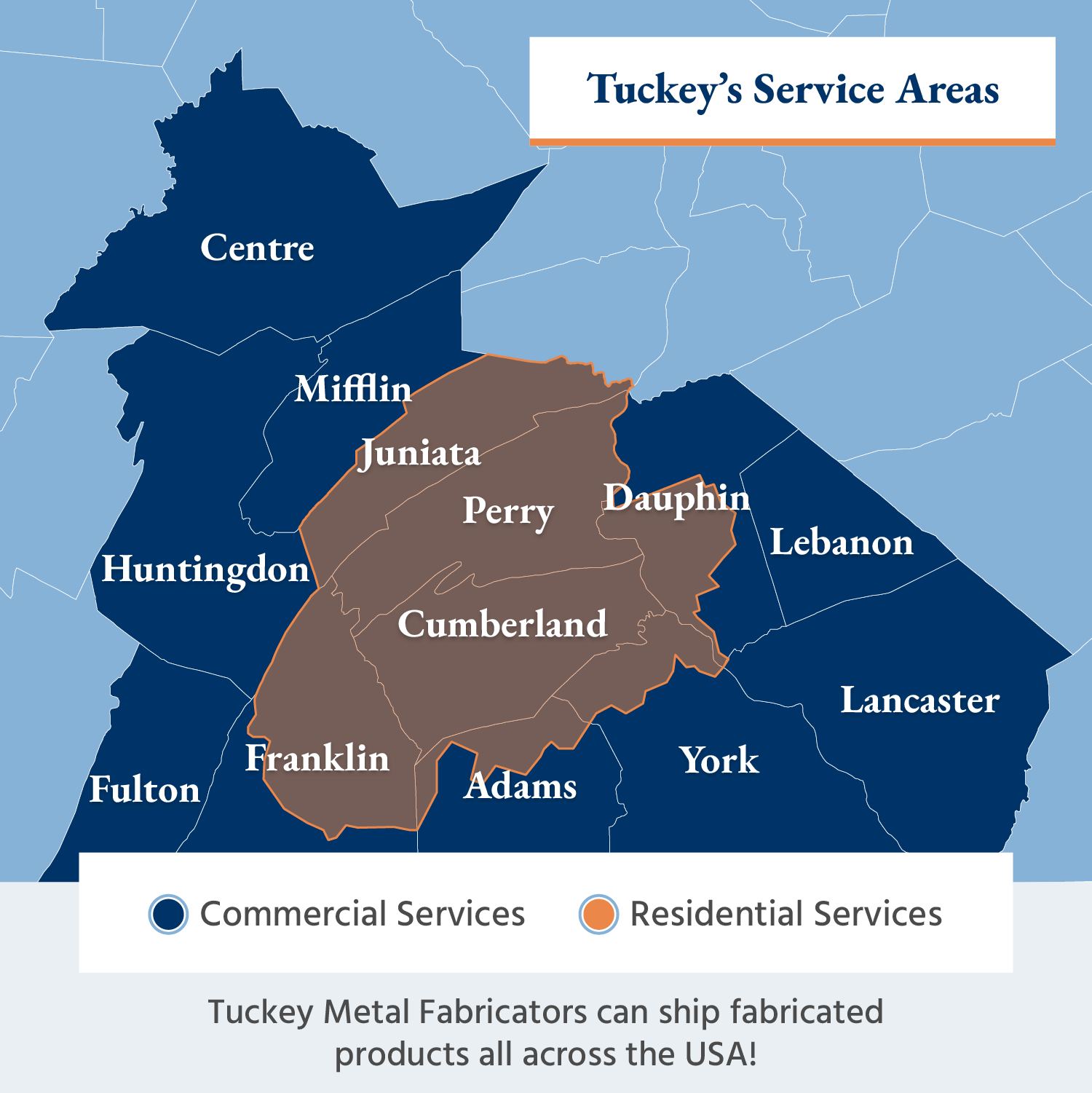 Service Areas Map
